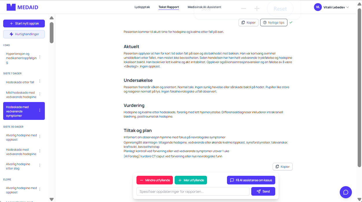 Ferdig rapport / journalutkast